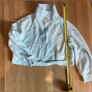 Lululemon Athletica Light Blue Half-Zip Scuba Hoodie